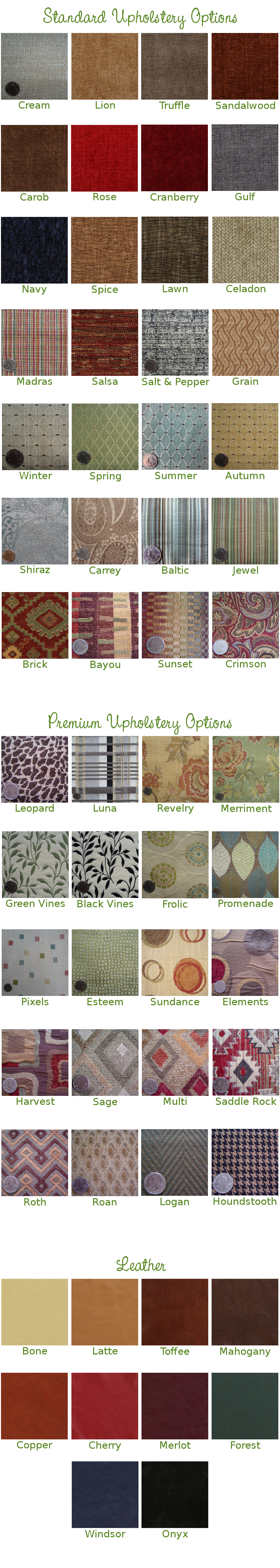 American Made Furniture Upholstery Options