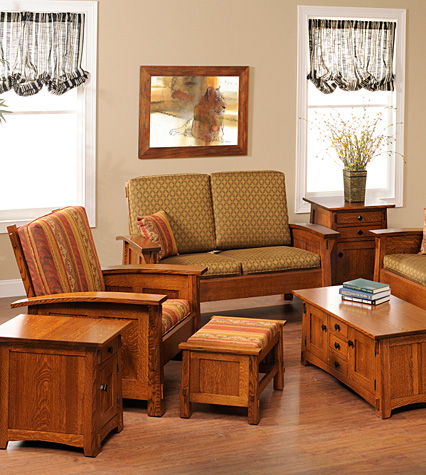 Solid Wood Mission Viejo Living Room Set