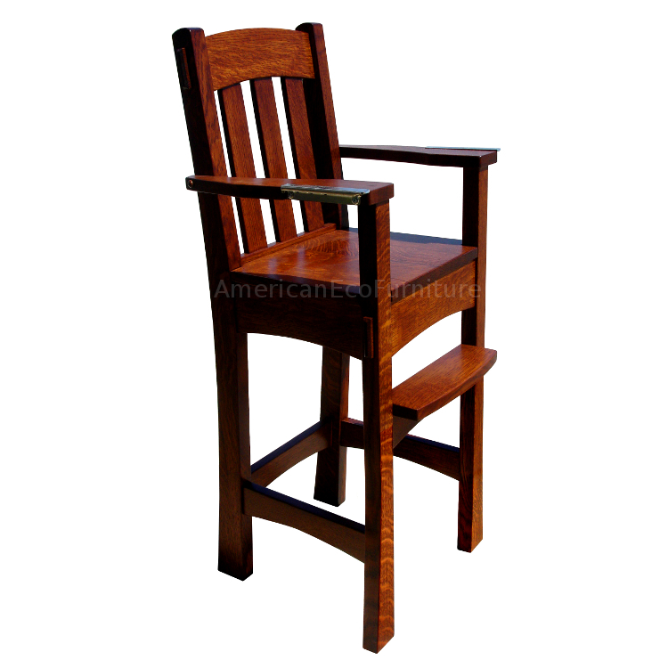 amish wooden high chair