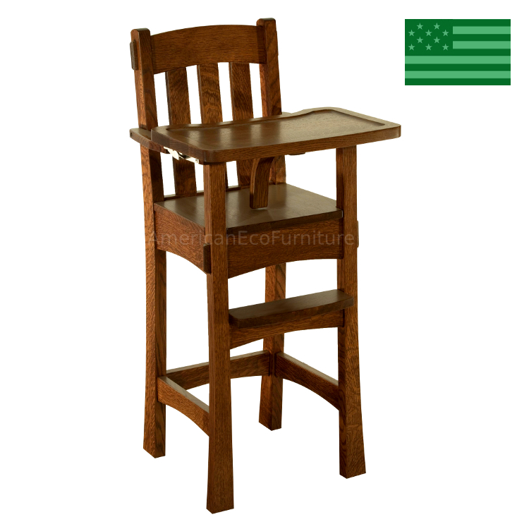 amish wooden high chair