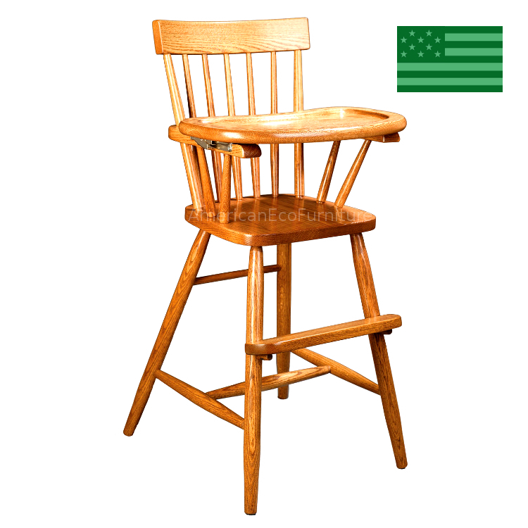 amish wooden high chair