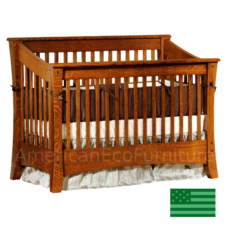Cambria Slats Convertible Baby Crib Made In Usa Solid Wood