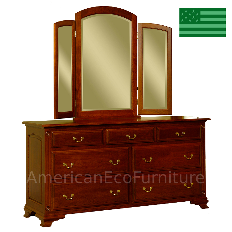 Amish Montego 7 Drawer Dresser Usa Made Dressers American Eco