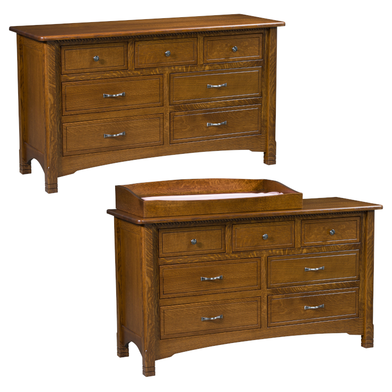 7 Drawer Dresser & Baby Changer (Shown in QSWO)