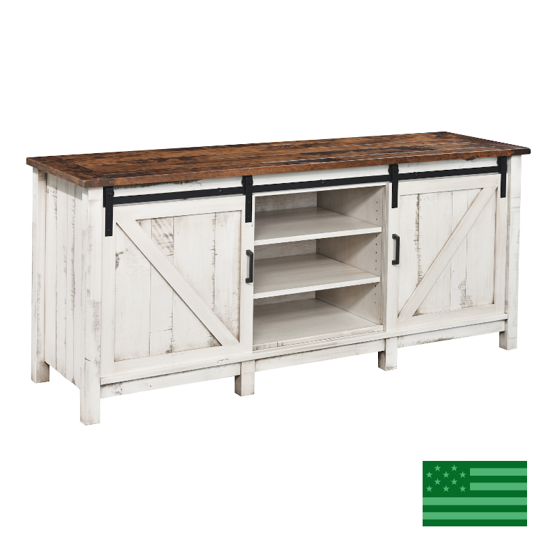 Meadow Media Cabinet with Barn Doors