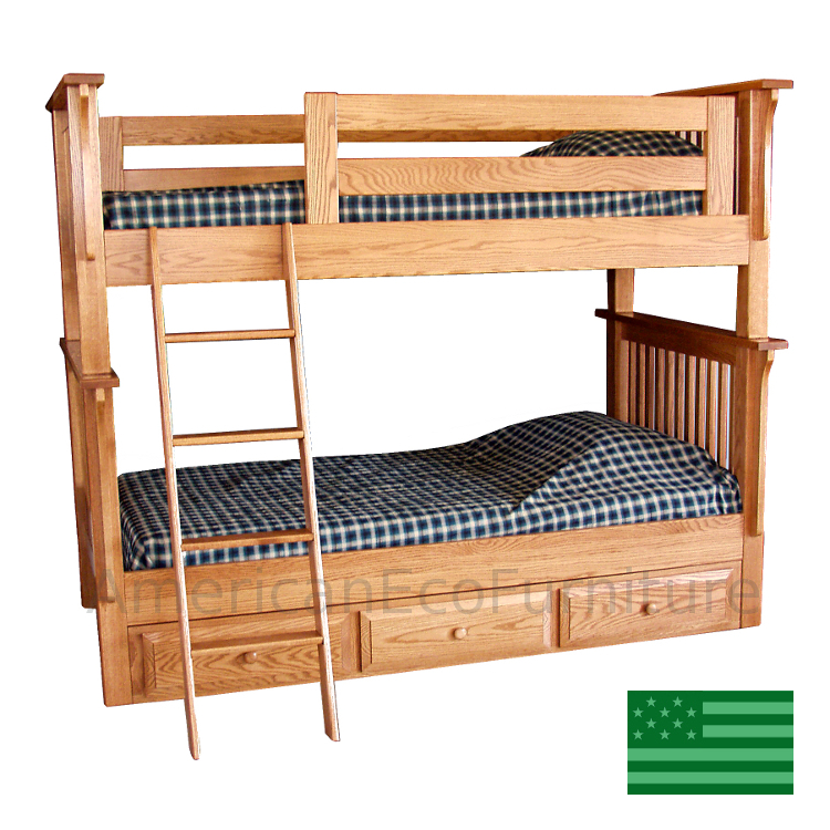 Custom Bunk Beds Made In America Usa Children S Furniture Jm O Mbb68 Pearce Bunk Bed