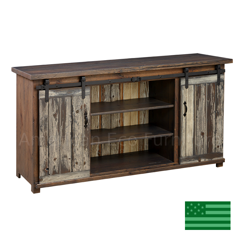 Prima 63" TV Stand - Reclaimed Barnwood