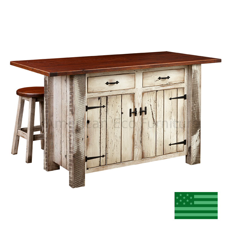 Prima Island - Reclaimed Barnwood