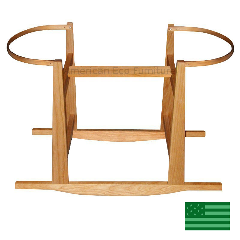 Rocking Moses Basket Stand - Cherry Wood - NO LONGER AVAILABLE