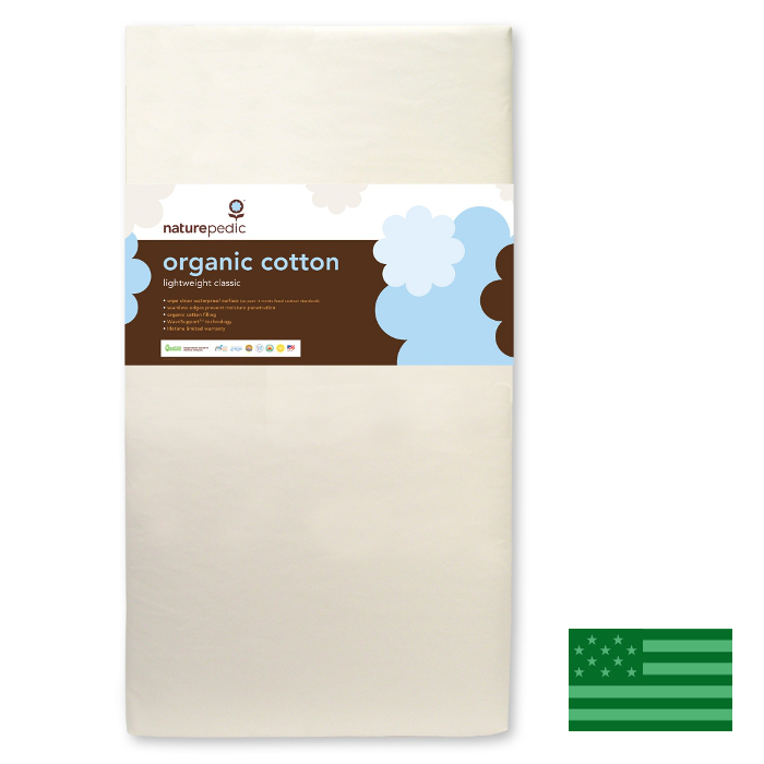 Naturepedic Organic Lightweight Classic Baby Crib Mattress - Waterproof