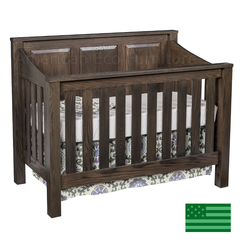 Mission Panel Convertible Baby Crib Made In Usa Solid Wood