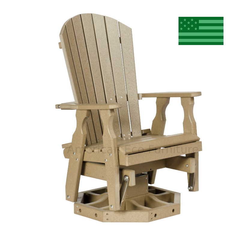 Newport Beach Adirondack Swivel Glider - Poly