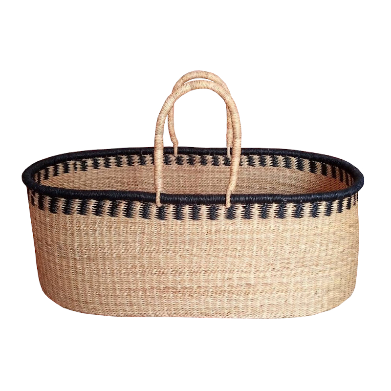Large wicker moses clearance basket