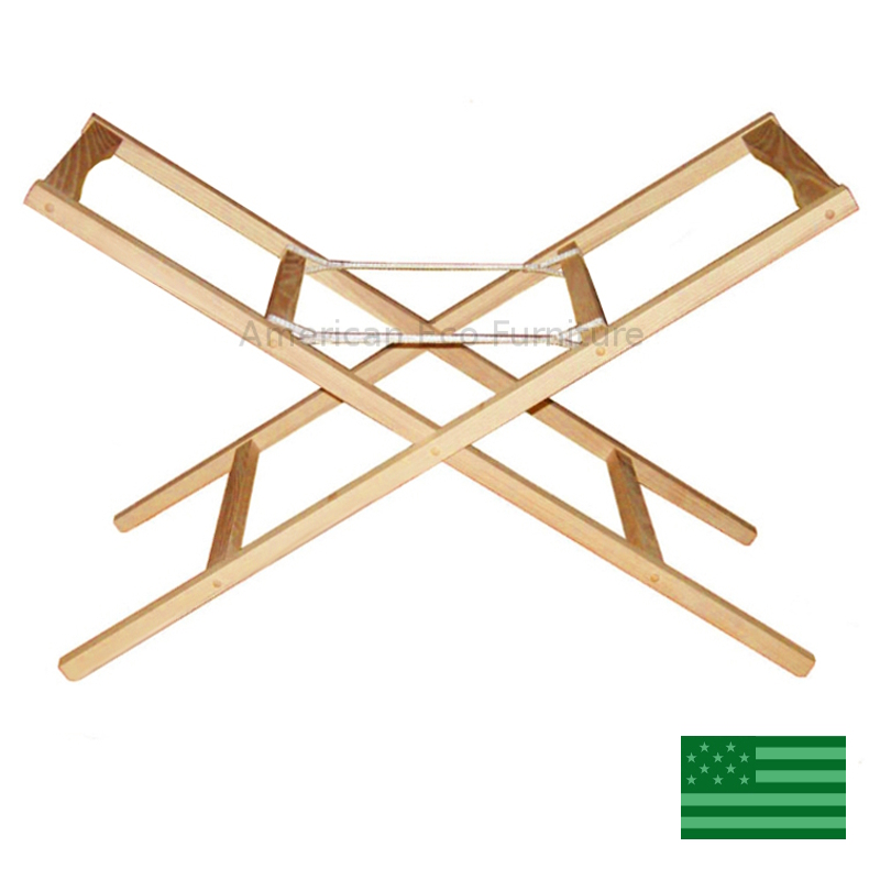 Folding Moses Basket Stand - Natural