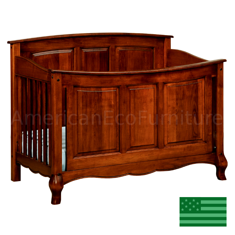 French Country Panel 4 in 1 Convertible Baby Crib