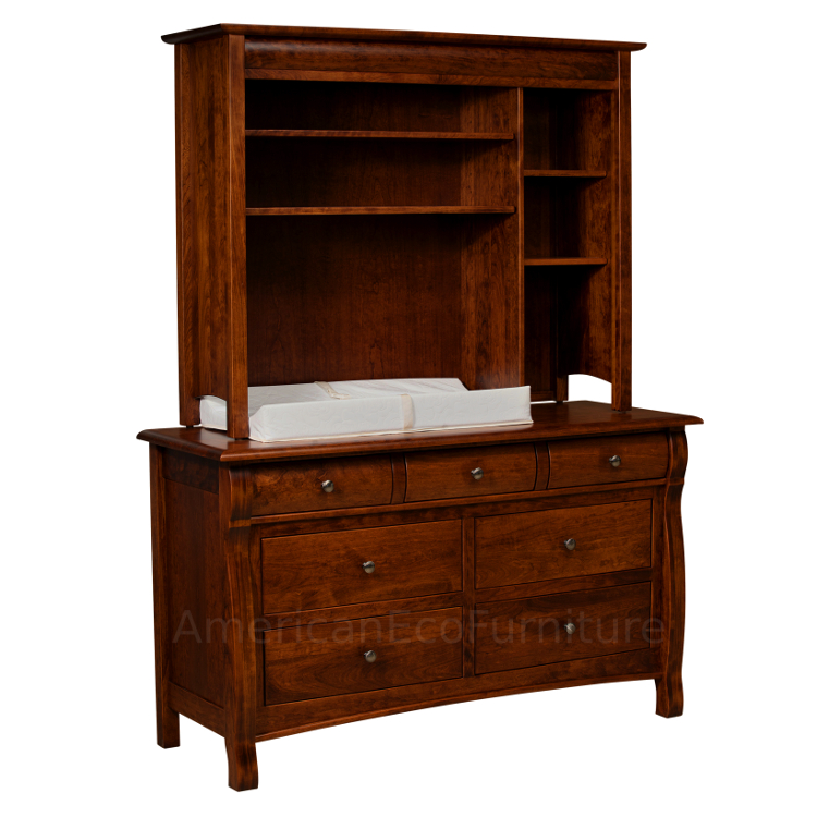 Dresser Hutch (Shown in Brown Maple)