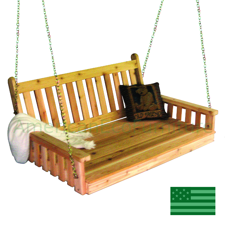 Cedar Elsa Porch Swing Bed