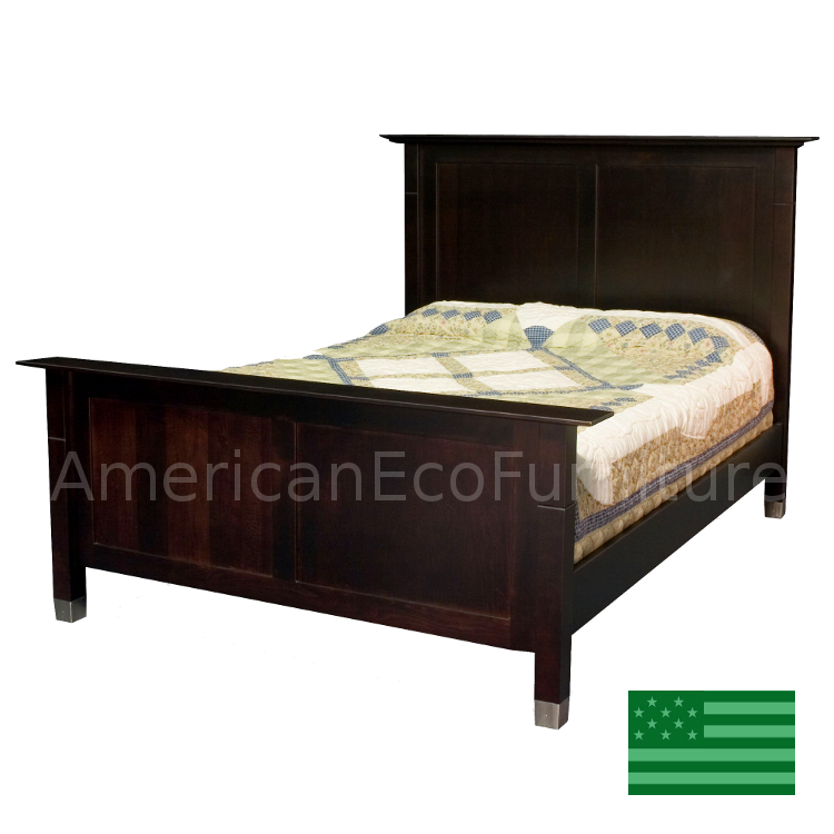 Amish Langston Panel Bed USA Made Bedroom Furniture American Eco