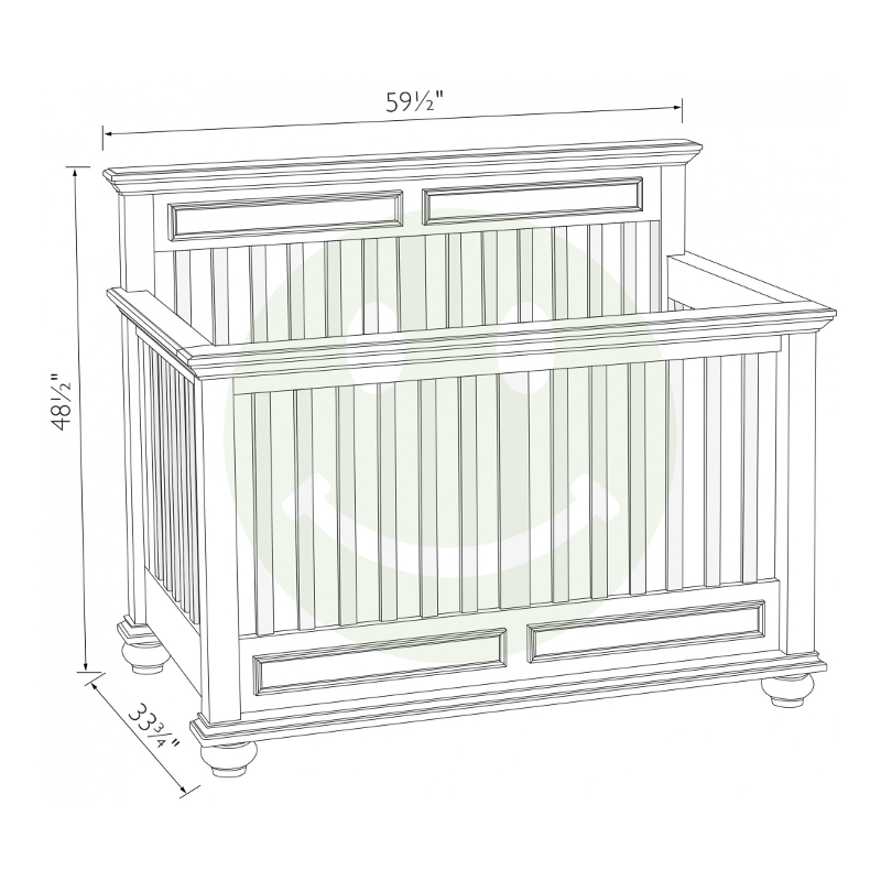Mackenzie Convertible Baby Crib Made in USA Solid Wood 
