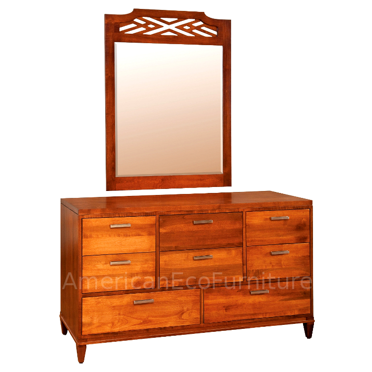 60" 8 Drawer Dresser & Mirror
