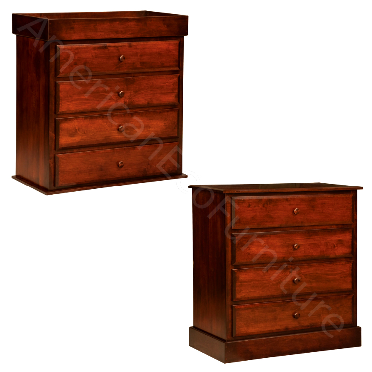 4 Drawer Reversible Dresser (Shown in Brown Maple)