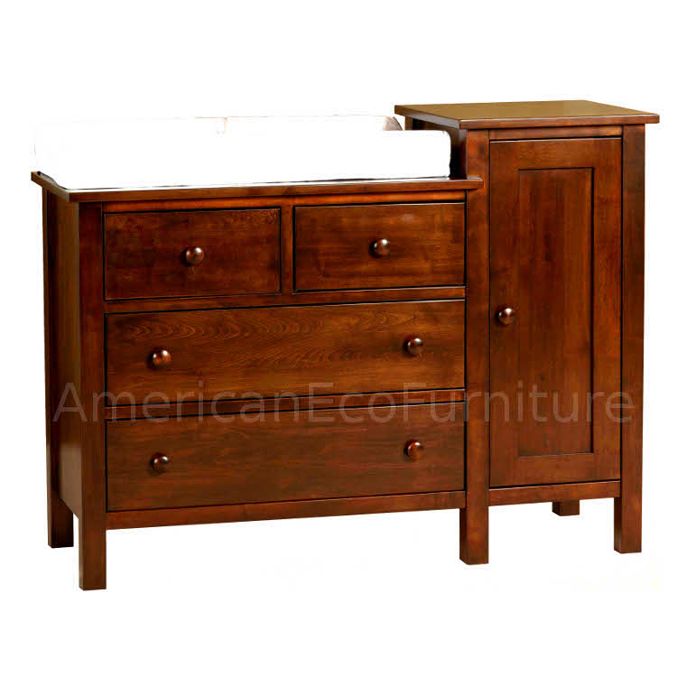 Quincy Convertible Baby Crib Made in USA Solid Wood American Eco