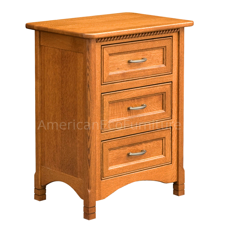 3 Drawer Nightstand (Shown in QSWO)