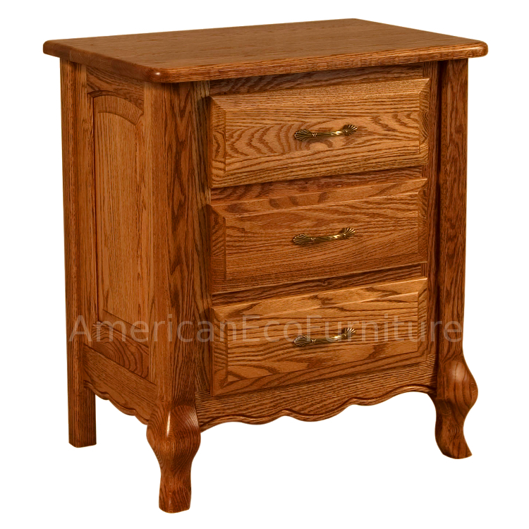 3 Drawer Nightstand (Shown in Red Oak)